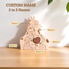 Personalised Giraffe Family Puzzle, Mothers Day Gift, Anniversary, Baby Shower, Home Decor, Safari Nursery Decor, Kids Room, New Mummy Ideas