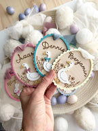Custom easter name tags – Personalized bunny gift tag