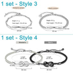 Personalized Infinity Couple Bracelets with Custom Names, Matching Gift for Him and Her