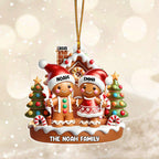Sweet Cookie Man Family 3D Effect-Personalized Acrylic Ornament