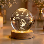 Personalized Moon Phase Crystal Ball LED Night Light – Mother's Day Gift