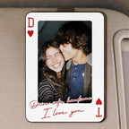 King & Queen Custom Photo Car Visor Clip – Drive Safe I Love You