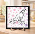 Personalized Mom Holding Kids Hands Sign