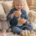 Personalized Wooden Easter Egg - Custom Name & Year, Baby Girl Easter Gift, Modern Keepsake Basket for Kids