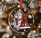Personalized Snowman Letter Ornament, Custom Christmas Initial Ornament, Alphabet Ornament, Custom Kids Name Ornament, Kids Christmas Gifts