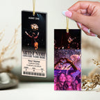 Personalized Acrylic Favorite Concert Ticket Ornament: Music Lover Gift Keepsake