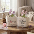 Personalized Tulip Glass Flower Pot – Custom Mother's Day Gift