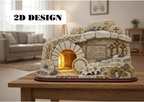 Easter Resurrection 2D Wooden Block Sign – He Is Risen Christian Decor