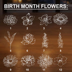 Custom Birth Month Flowers LED Night Light – Personalized Crystal Ball