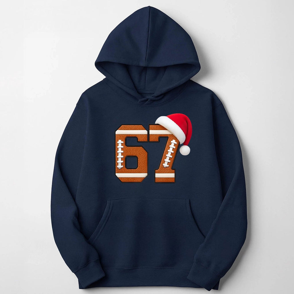 Funny Six Seven 6 7 Football Shirt, Santa Says 67 Christmas Crewneck, 67 Meme Kids Xmas Sweater, Gen Alpha Gen Z Gift Shirt