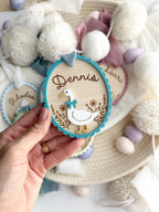 Custom easter name tags – Personalized bunny gift tag