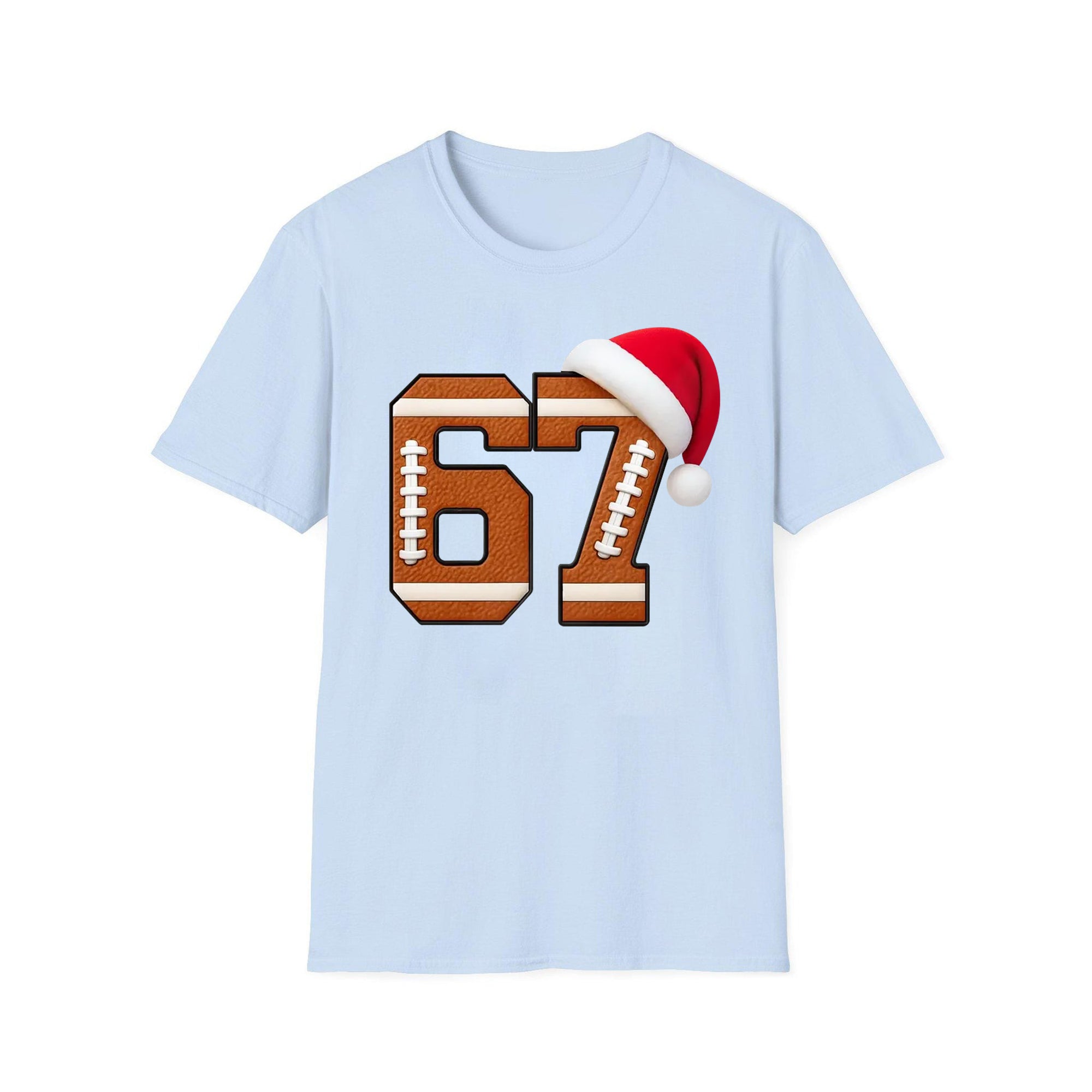 Funny Six Seven 6 7 Football Shirt, Santa Says 67 Christmas Crewneck, 67 Meme Kids Xmas Sweater, Gen Alpha Gen Z Gift Shirt