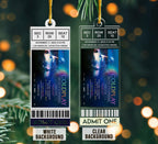 Personalized Concert Ticket Acrylic Ornament: Favorite Music Keepsake Gift, Personalized Music Event Keepsake, Any Band, Concert, Live Show