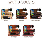 Wood Personalized Docking Station for Cell Phone, Tablet, Wallet, Gadgets, Watch, Keys, Accessories, Desk Organizer, Gifts for Men (Moroon)