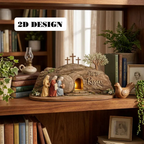 4 Layers Empty Tomb Easter Wooden Display – He Is Risen Cross Shelf Sign