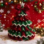 Crochet Christmas Tree Kit, Handmade Crochet Ornament Kit, Holiday Home Decor