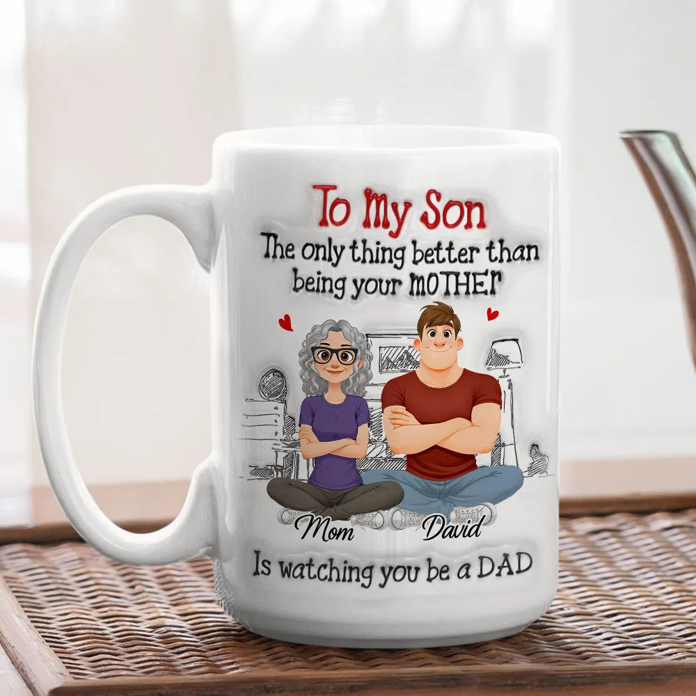 Being A Dad - Personalized Custom 3D Inflated Effect Mug