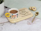 Custom Tea & Biscuit Board, Engraved Wood Treat Tray, Gift for Nanna, Grandma, Granny