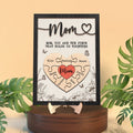 Personalized Mother's Day Puzzle Sign, Gift from Kids & Husband, Piece That Holds Us Together, Grandma & Mom Gift
