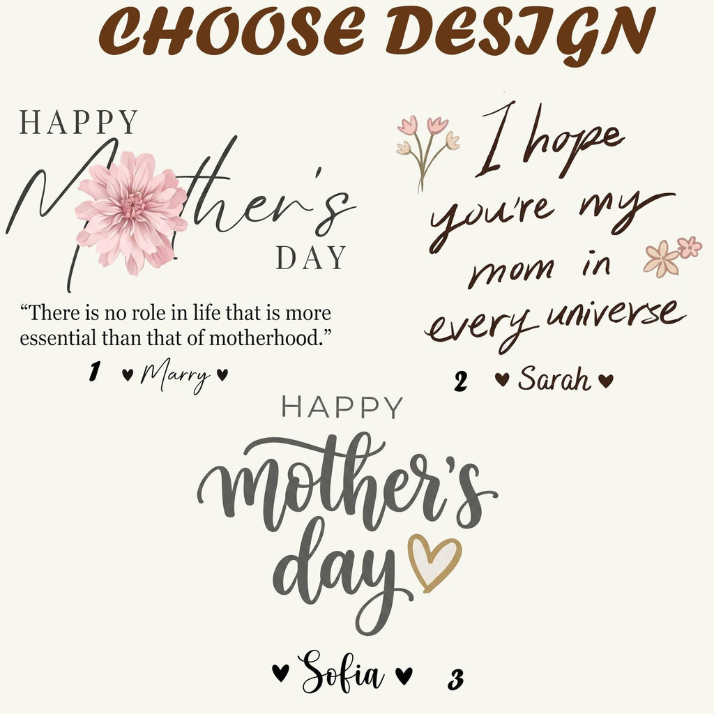 Personalized Tulip Glass Flower Pot – Custom Mother's Day Gift