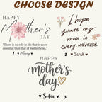 Personalized Tulip Glass Flower Pot – Custom Mother's Day Gift