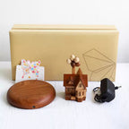 Magnetic levitation flying house travel story ornaments solid wood, Gift for your family