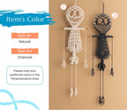 Skeleton Wall Hanging, Halloween Party Decor, Dark Academia Gift, Witchy Goth, Spooky Halloween, Macrame Handmade, Skeleton Halloween W94