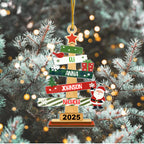 Our Family Christmas Tree Wooden Ornament - Personalized Christmas Gifts For Mom, Dad, Kids, Family