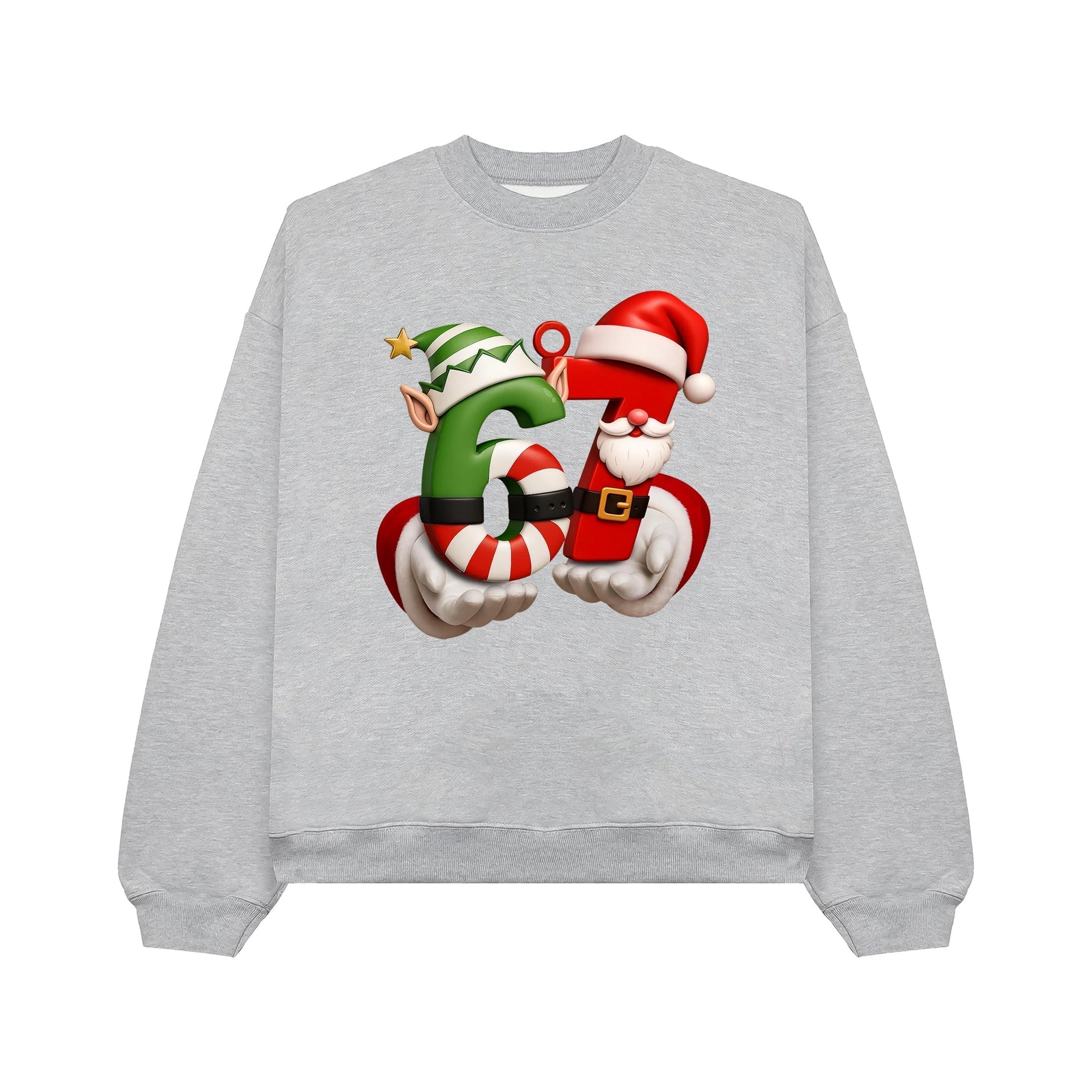 Funny Six Seven 6 7 Chistmas Shirt, Santa Says 67 Christmas Crewneck, 67 Meme Kids Xmas Sweater, Gen Alpha Gen Z Gift Shirt