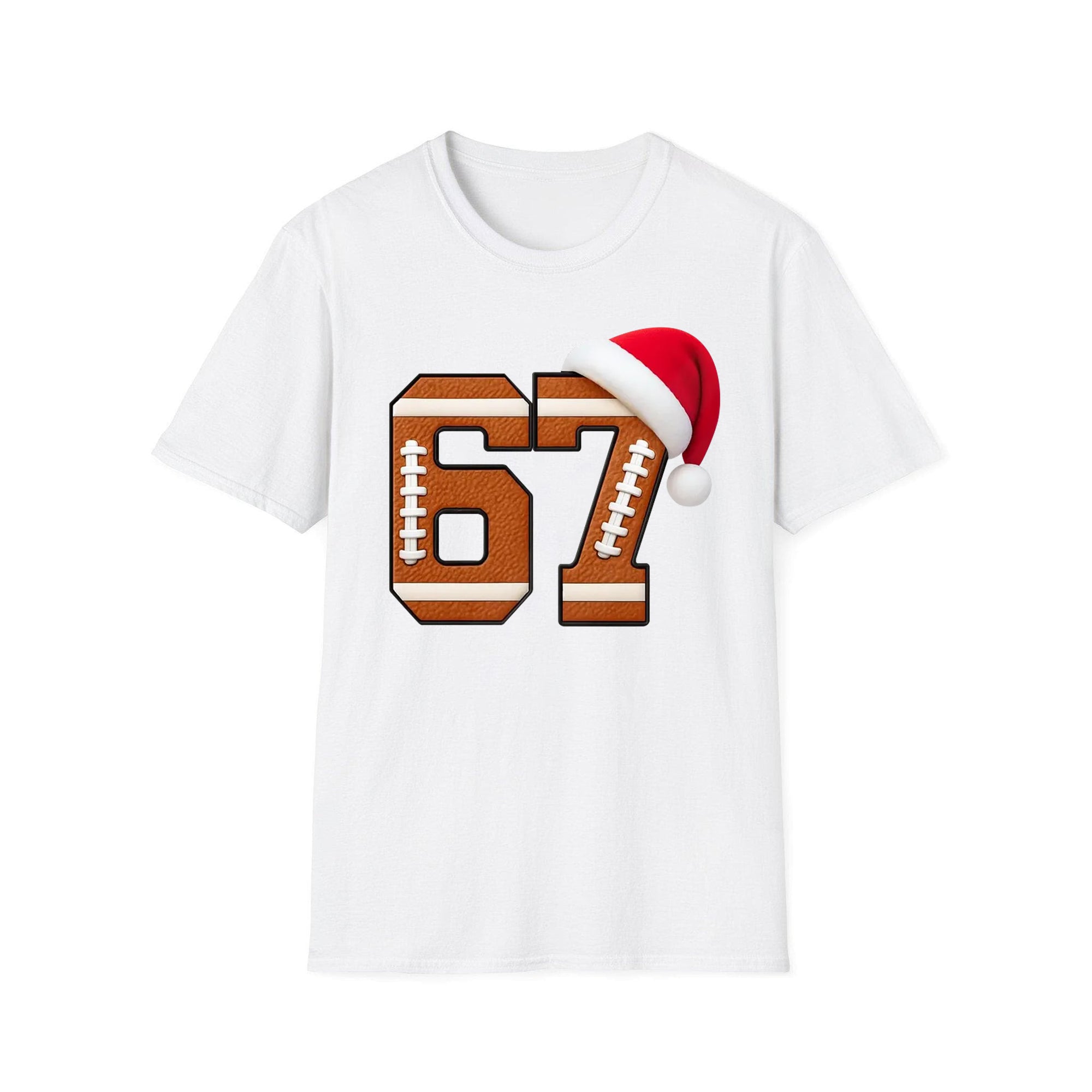 Funny Six Seven 6 7 Football Shirt, Santa Says 67 Christmas Crewneck, 67 Meme Kids Xmas Sweater, Gen Alpha Gen Z Gift Shirt