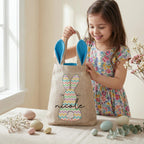Personalized Easter Bunny Bag with Name – Kids Easter Egg Hunt Basket