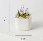 Personalized Tulip Glass Flower Pot – Custom Mother's Day Gift