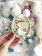 Custom easter name tags – Personalized bunny gift tag