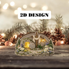 Easter Empty Tomb Resurrection 2D Figurine – Lighted Stone Grave Christian Decor