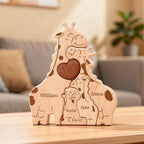 Personalised Giraffe Family Puzzle, Mothers Day Gift, Anniversary, Baby Shower, Home Decor, Safari Nursery Decor, Kids Room, New Mummy Ideas