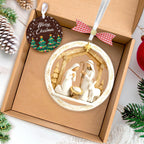 Nativity Jesus Ornament,Nativity Scene Christmas Ornament,Christian Holiday Gift Decor,Regilious Gift,Meaningful Xmas Gift,Jesus Ornament