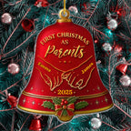 Custom Acrylic Ornament - Personalized Anniversary Christmas Wedding Gifts For Husband And Wife, Him And Her - Together Under The Christmas Bells