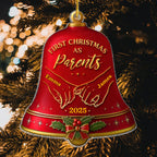 Custom Acrylic Ornament - Personalized Anniversary Christmas Wedding Gifts For Husband And Wife, Him And Her - Together Under The Christmas Bells