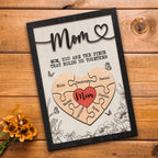Personalized Mother's Day Puzzle Sign, Gift from Kids & Husband, Piece That Holds Us Together, Grandma & Mom Gift