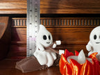 Ghost Campfire Gathering | Spooky Halloween Decor | Cute Ghost Figurine Set | Campfire Display | Haunted Ghost Scene | Ghost adventures