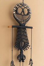 Skeleton Wall Hanging, Halloween Party Decor, Dark Academia Gift, Witchy Goth, Spooky Halloween, Macrame Handmade, Skeleton Halloween W94