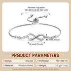Personalized Infinity Couple Bracelets with Custom Names, Matching Gift for Him and Her