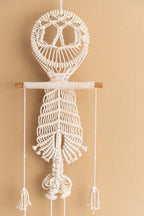 Skeleton Wall Hanging, Halloween Party Decor, Dark Academia Gift, Witchy Goth, Spooky Halloween, Macrame Handmade, Skeleton Halloween W94