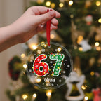6 7 Ornament, Custom six seven Funny Christmas Gift