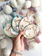 Custom easter name tags – Personalized bunny gift tag