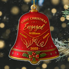 Custom Acrylic Ornament - Personalized Anniversary Christmas Wedding Gifts For Husband And Wife, Him And Her - Together Under The Christmas Bells