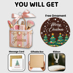 Custom Makeup Ornament with Name, Personalized Beauty Brush Christmas Tree Decoration – Special Gift for Makeup Lovers, Her