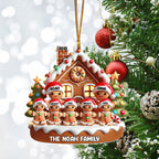 Sweet Cookie Man Family 3D Effect-Personalized Acrylic Ornament