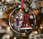 Personalized Snowman Letter Ornament, Custom Christmas Initial Ornament, Alphabet Ornament, Custom Kids Name Ornament, Kids Christmas Gifts