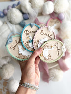 Custom easter name tags – Personalized bunny gift tag